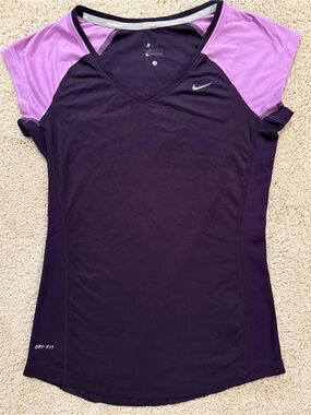Nike Running Colorblock Purple XS Workout Gym Top Women’s